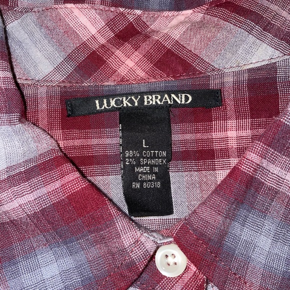 Lucky Brand Plaid Button Down - Picture 3 of 3